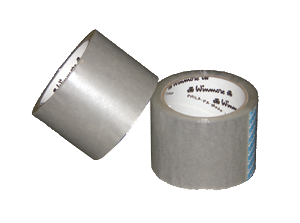 Two rolls of gray adhesive tape.