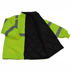 Reversible hi-vis jacket with quilted lining.