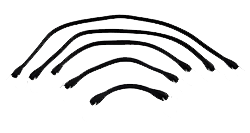 Wi-Fi signal icon on black background.