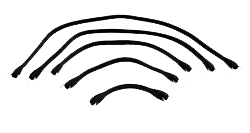 Wi-Fi signal icon on black background.